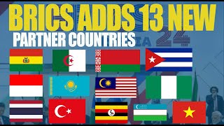 BRICS ADDS 13 NEW PARTNER COUNTRIES [upl. by Ayak]