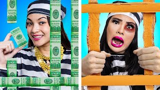 Rich Vs Broke Girl in Jail  Popular Vs Unpopular  Funny Situations amp Amazing Ideas by Crafty Hacks [upl. by Picardi]