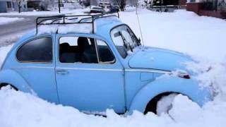 Dropped VW Bug suck in the snowagain [upl. by Yelram]