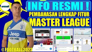 PEMBAHASAN LENGKAP FITUR MASTER LEAGUE EFOOTBALL 2022 MOBILE PES 2021 MOBILE [upl. by Myrvyn]