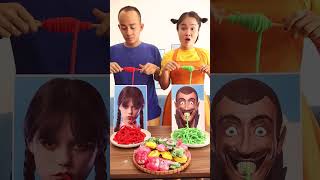 Wednesday VS Skibiditoilet Noodles Eating Challenge So Magical Thử Thách Cuộn Len Nhanh [upl. by Paddie]