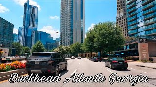 Buckhead Atlanta Georgia Scenic Drive on peachtree rd [upl. by Kinemod]