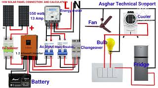 1KW Solar panel connection and calculation  1KW solar panel wiring and calculation [upl. by Lainahtan]