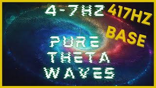 47hz PURE Theta Waves  417hz Base Frequency  Binaural Beats  CIA Hemi Sync  Astral Projection [upl. by Pirri420]