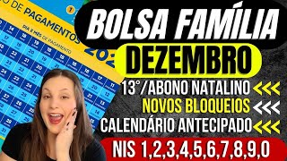 🤑BOLSA FAMÍLIA DEZEMBRO CALENDÁRIO ANTECIPADO BLOQUEIOS MÃES SOLO 13°ABONO RETROATIVO [upl. by Magdalen]