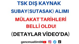 2023 TSK Dış Kaynaktan Subay alımı sonuçları açıklandı Taban Pauanlar ve diğer detaylar videoda [upl. by Howlond]