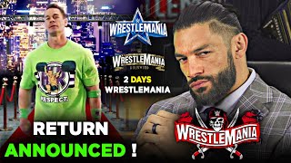 John Cena WWE Return Officially Revealed Wrestlemania 37 Date Time Fans Returning to WWE 2021 [upl. by Ysnil]