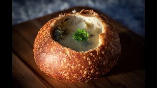 Copycat Panera Broccoli Cheddar Soup  Food Network [upl. by Amaerd]