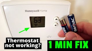 EASY How to Change Batteries in Honeywell Thermostat in 1 minute [upl. by Aihtela296]