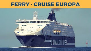 Arrival of ferry CRUISE EUROPA Olbia Grimaldi Lines [upl. by Ahsienauq]