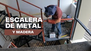 CÓMO CONSTRUIR💹 Escalera de METAL y MADERA 🈚 [upl. by Eniamraj725]