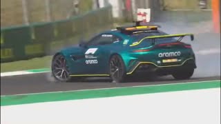 HUGE CRASH Safety Car Aston Martin in Monza No Music or comments [upl. by Waylin]