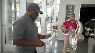 Inviting Archie Griffin to dot the quotiquot in Script Ohio [upl. by Chace]