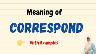 Daily vocabulary  Correspond Meaning  Vocabgram [upl. by Anama]