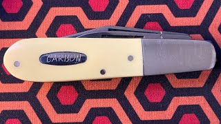 BEAR amp SON KNIFE  BARLOW YELLOW DELRIN 1095 Carbon Steel  Pocket Knife [upl. by Ednyl]