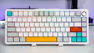 ⌨️ Marvo ColorReco S75 A75 — Kailh Low Profile White Peach tactile sound test [upl. by Godric]