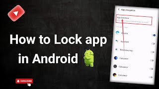 Lock app in Android  android main app lock kasay kare [upl. by Spiro]