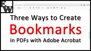 Three Ways to Create Bookmarks in PDFs with Adobe Acrobat Older Interface [upl. by Rratsal]