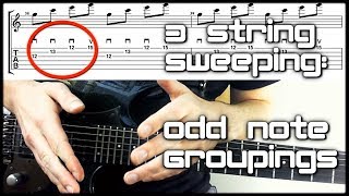 Sweep Picking Lesson Polyrhythms Quintuplets amp Septuplets  With Tab [upl. by Tavi811]