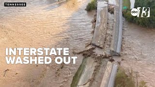 Tennessee interstate washed out Virginia tornado tears through homes [upl. by Amihc]