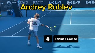 Bweh Andrey Rublev courtlevel tennis practice 🎾 💥 [upl. by Sidoney]