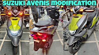 Suzuki avenis 125 modified  Avenis modification accessories  Skd bike world [upl. by Milde]