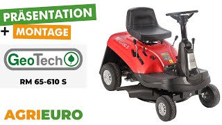 Produkt und Montagevideo Geotech RM 65610 S Aufsitzmäher Minirider 196ccm Motor mit EStarter [upl. by Cowey]