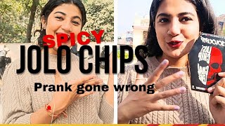 Jolo Chips Prank🔥 Worlds hottest chipsSimran Kathait [upl. by Lanuk]