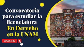 ❇️💼⚖️CONVOCATORIA DE INGRESO A LA LICENCIATURA EN DERECHO EN LA UNAM 2024 REQUISITOS❇️💼⚖️ [upl. by Seely]