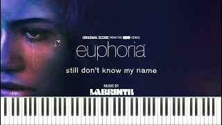 Labrinth  Still Dont Know My Name Euphoria Piano Tutorial [upl. by Hutner]