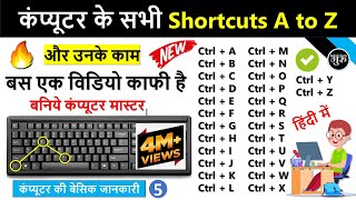 Computer a to z shortcut keys  Ctrl A to Z shortcut keys  CTRL Shortcut Keys of Computer [upl. by Sterne]