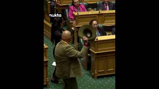 Haka Protest Disrupts New Zealand Parliament Over Controversial Bill  Nukta [upl. by Gnoh]