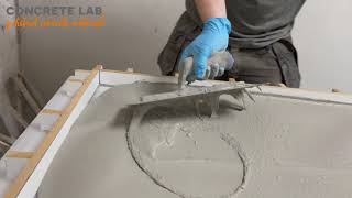 GFRC Concrete Worktop Premix  Pouring the Facecoat amp Backcoat [upl. by Garibold940]