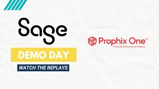 Sage Demo Day  Prophix [upl. by Anassor708]