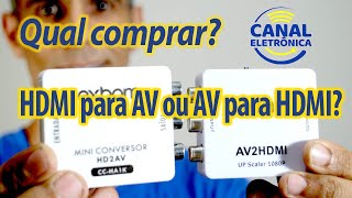 Qual conversor comprar HDMI para AV ou AV para HDMI [upl. by Patrizio619]