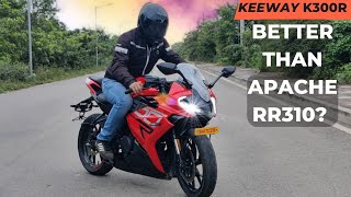 Keeway K300R Ride Review  Better Than TVS Apache RR310 [upl. by Desdamonna]