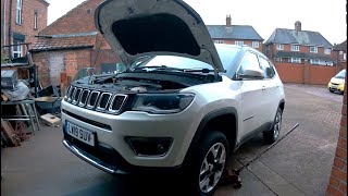 Jeep Compass Oil amp Oil Filter Change  Oil Service Light Reset 2018  2021 Jeep Engine Oil Change [upl. by Markland509]