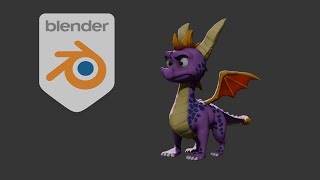 Blender  Spyro Sculpt Timelapse [upl. by Phil686]