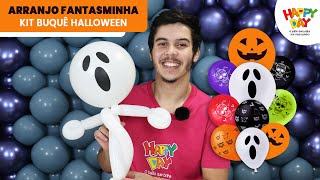 Arranjo Fantasminha  Kit Buquê Halloween [upl. by Agni]