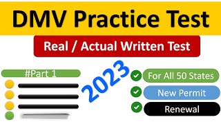 DMV Practice Test 2023 for All 50 States Learners Permit License Renewal Senior Driver [upl. by Dominik]