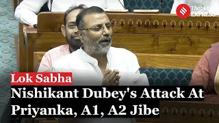 Nishikant Dubey Reveals Congress Old Secrets Attacks Priyanka Gandhi Over Ambani Wedding [upl. by Quick420]