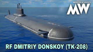 Modern Warships RF DMITRIY DONSKOY TK208 Russian Ballistic Missile Submarine gameplay [upl. by Lolanthe613]