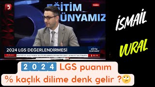 2024 LGS Puanım  kaçlık dilime denk gelir‼️ lgs2024 lgstercih 2024lgs ismailvural tcmeb [upl. by Ditzel725]