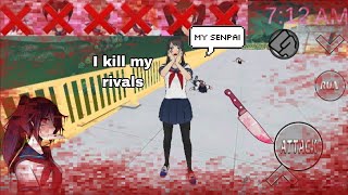 killing my rivals🤭💕  yandere chan simulator 12 android  Dl link🔗🩸 [upl. by Hakeber]