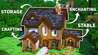 Minecraft Large Farmhouse Tutorial how to build [upl. by Elia811]