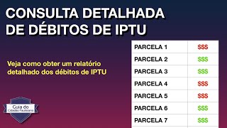 Consulta detalhada de débitos de IPTU [upl. by Sansen591]