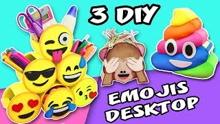 3 DIY EMOJIS DESKTOP  BACK TO SCHOOL  ORGANIZER SCHOOL SUPPLIES  aPasos Crafts DIY [upl. by Masera178]