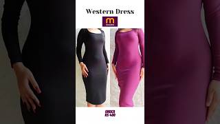 Western Bodycon Dress  MEESHO ❤️‍🔥 meesho dress under500 [upl. by Ttevi]