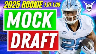 Dynasty Rookie Mock Draft 1 QB  101106 STACKED CLASS  2025 Dynasty Fantasy Football [upl. by Zoarah]