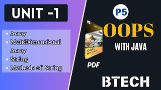 Object Oriented Programming with Java  Unit 1 Part 5 oops with java  AKTU Board Syllabus [upl. by Atikehs]